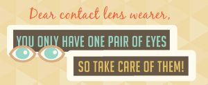 contact lens care routine and lessons