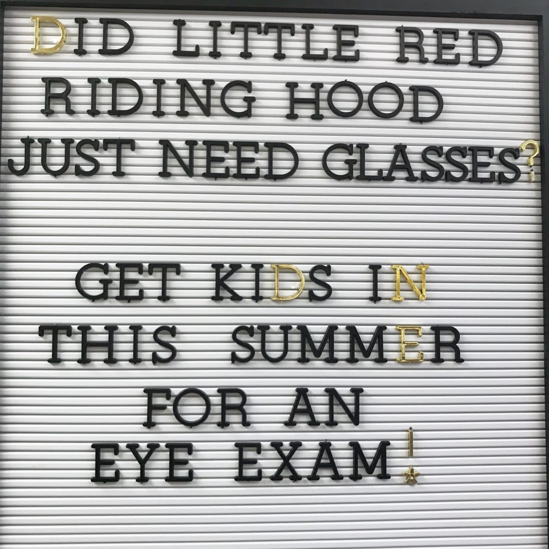 Kid's Eye Exams are an important part of back to school! Photo by Binyon Vision Center