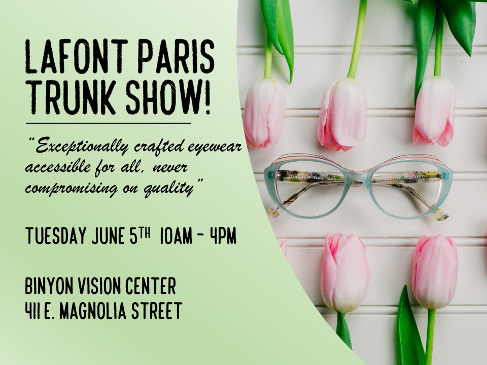 Lafont Trunk Show at Binyon Vision Center