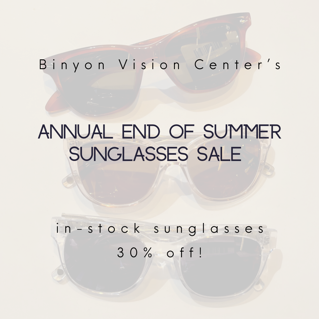 Annual End of Summer Sunglasses Sale!